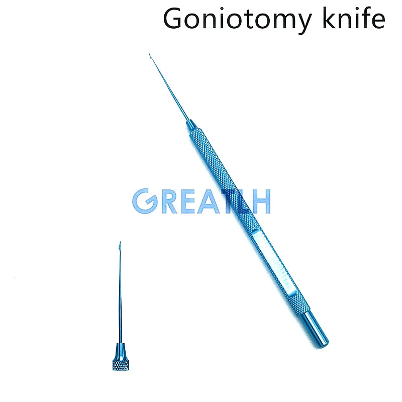 Ophthalmic Goniotomy Knife Blades Titanium Angled 23G 25G Veterinary Eye Tools