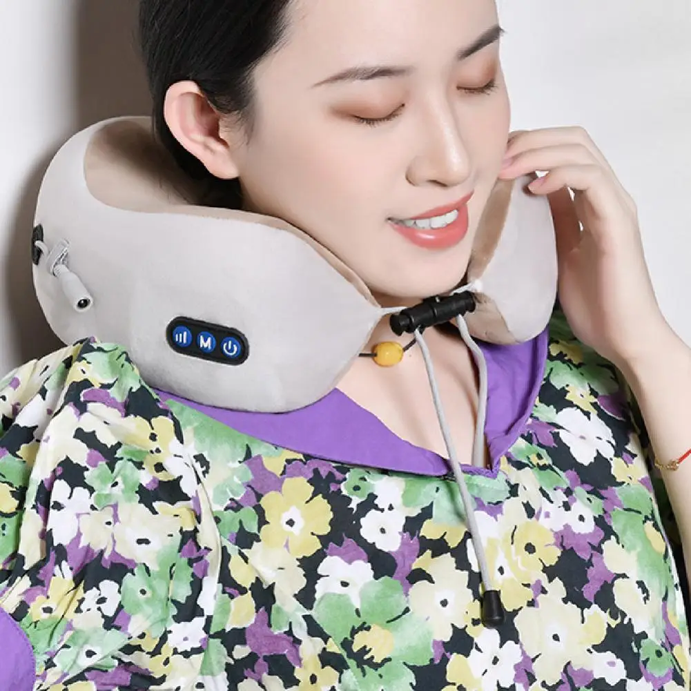 Multifunctional U-shaped pillow massage pillow Electric Neck Massager Portable Shoulder Cervical Massager Travel Home Car Relax