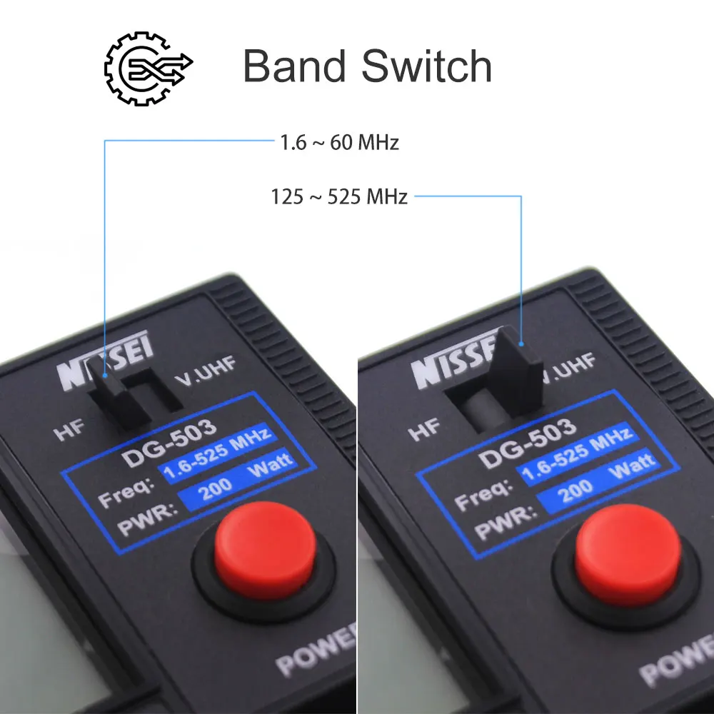 NISSEI DG-503 cyfrowy miernik mocy SWR 1.6-525Mhz o krótkiej fali Tester fal stojących UV 3. 5-calowy cyfrowy wyświetlacz LCD