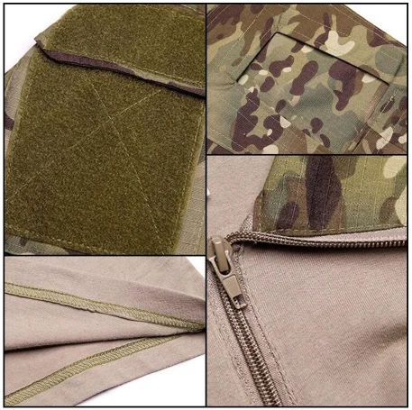 Uniforme militaire tactique de l'armée, Camouflage Airsoft, chemises de Combat prouvées, assaut rapide, chemise à manches longues, frappe de Combat