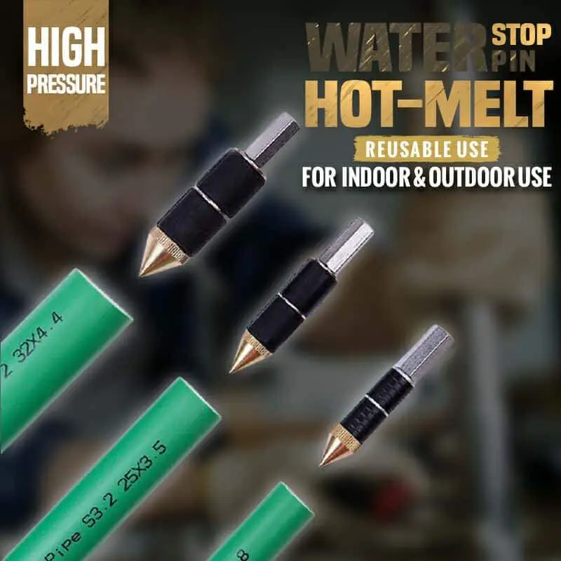 Hot-melt Water Stop Pin cucina bagno PPR tubo tunnel spina in acciaio inox bloccaggio esagonale arresto dell\'acqua strumenti di riparazione