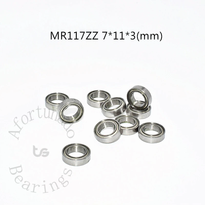 MR117ZZ 7*11*3(mm)   10pcs chrome steel Metal Sealed Miniature Bearings