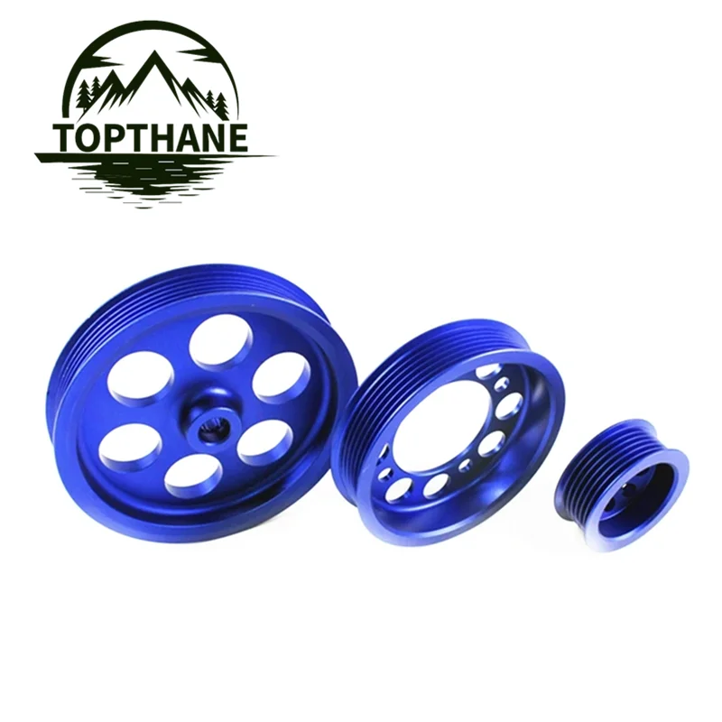 PROTHANE-Crankshaft Pulley For Toyota 1JZ-GTE 2JZ-GTE Supra Crowm Mark Aluminum Crank Belt Pulley