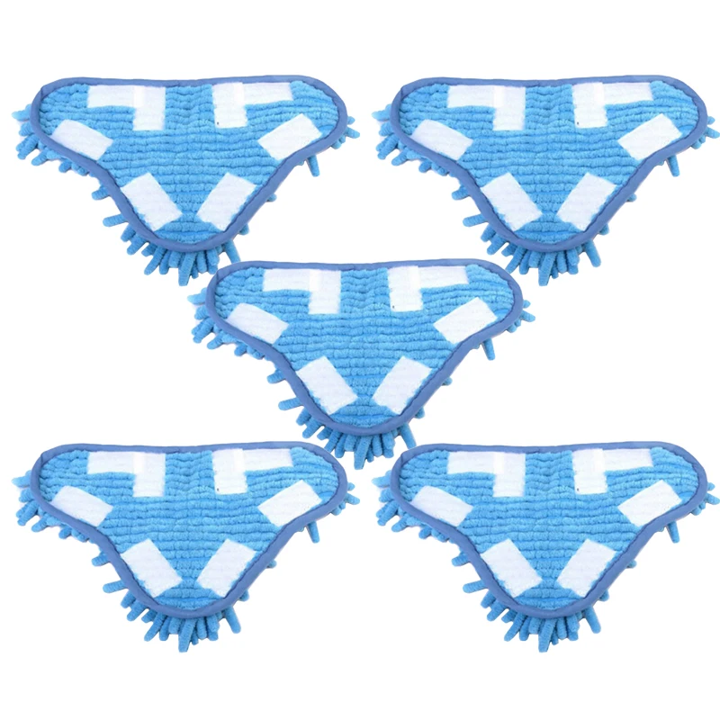 5PCS Dreieck verbundene Steam Mop pads H20 Chenille garn Material für Dampf Reiniger Mopp Ersatz Teile