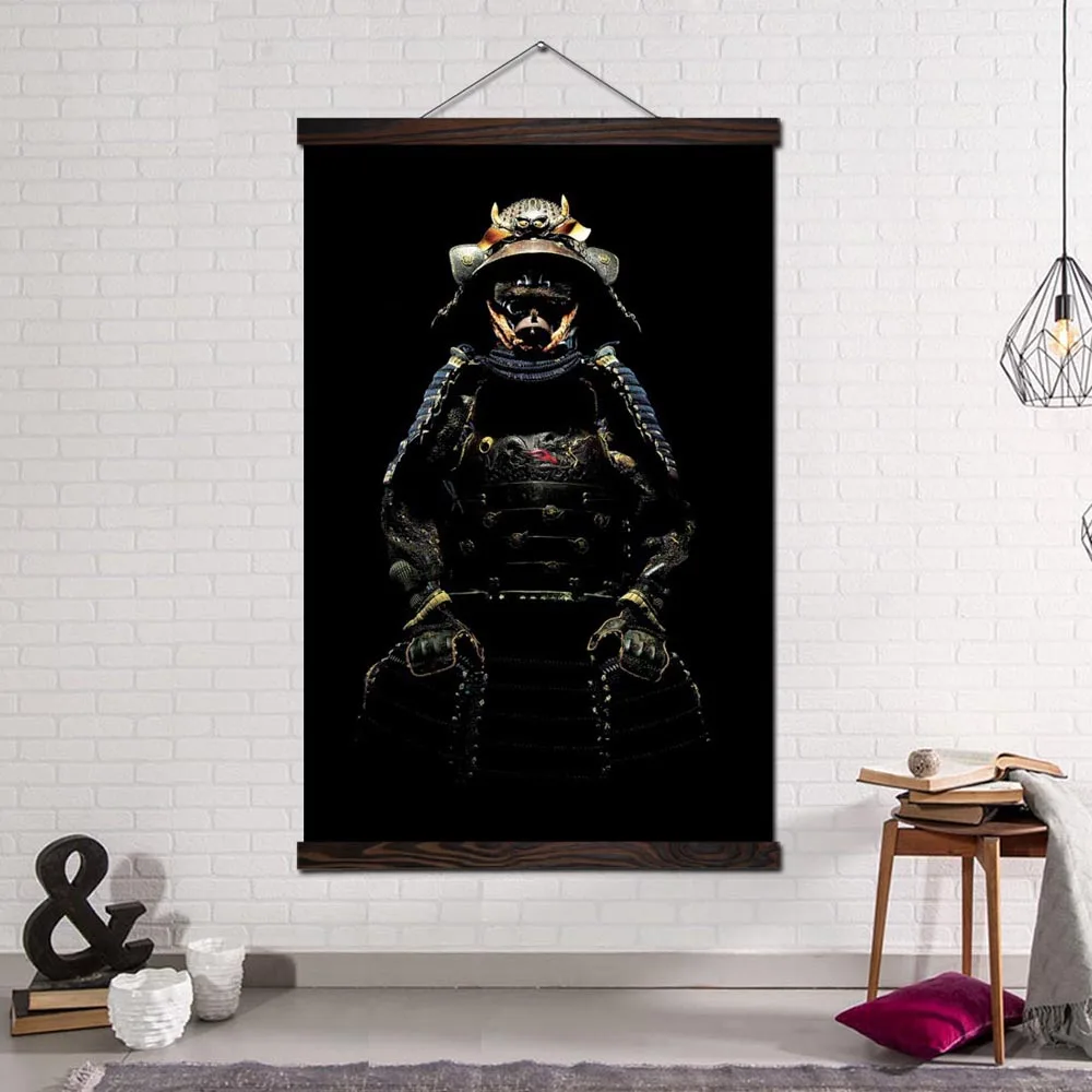 

Poster and Prints Scroll Painting Canvas Art Print Wall Art Picture Living Room Bedroom Home Decoration Japan Police Dog Samurai