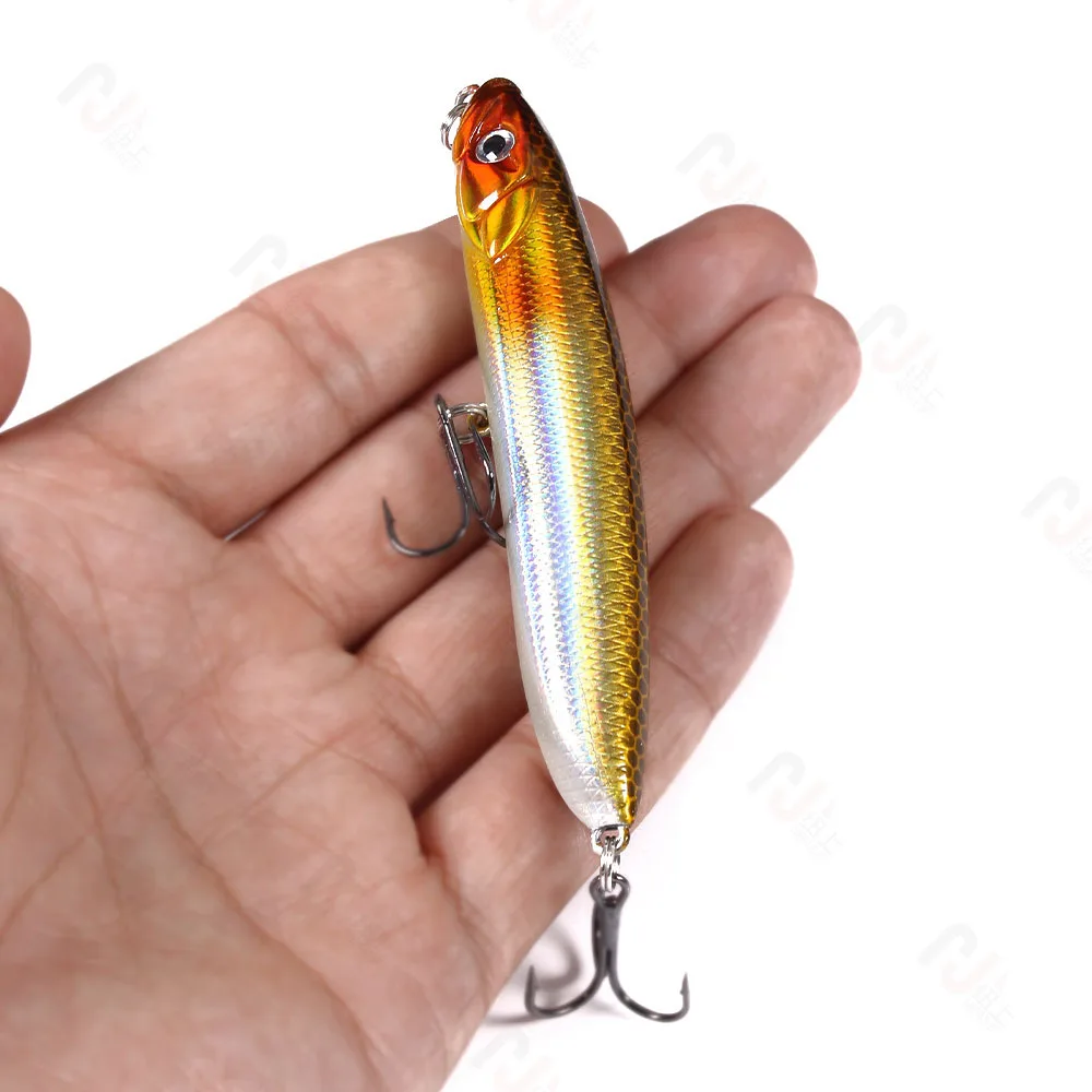 walk dog Pencil Fishing Lure 9.5Cm-18G-6#Snake Head Lure Hard Bait Artificial Surface Bait Pencil Bait for Bass Fishing Wobblers