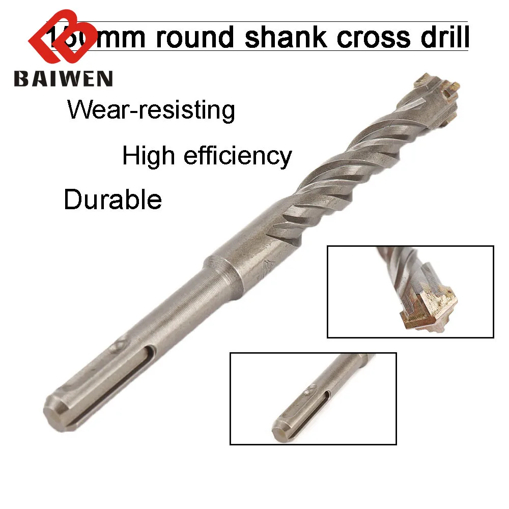 150mm Drill Bits SDS Plus 4 Flute Design Bit Dia 6-16mm Rotary Tools Accessories Masonry & Concrete BIt Fits Bosch & Hilti Plus