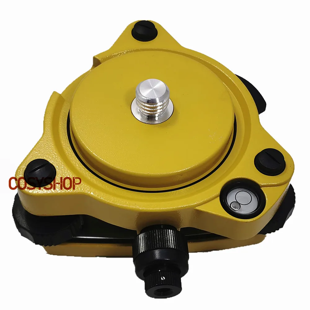 Tribrach Amarelo com o Portador Ótico do Adaptador de Plummet & de Gps Tribrach com X11 a Montagem Gira o Parafuso para a Estação Total Gps Gnss
