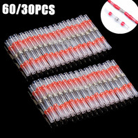 60/30PCS Solder Seal Wire Connectors - Heat Shrink Solder Butt Connectors - Solder Connector Kit - Automotive Marine Insulated