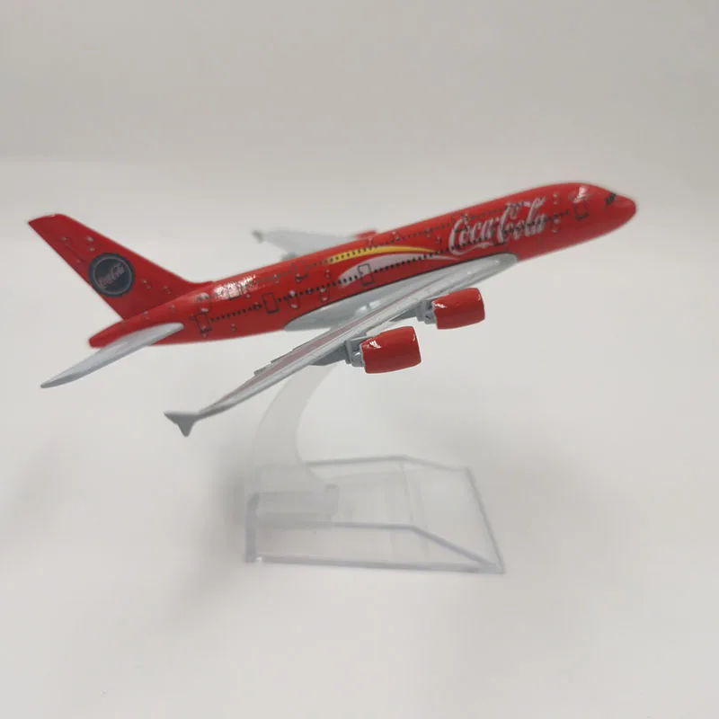 JASON TUTU 1:400 Scale 16cm Plane COLA Cool Airlines Airbus A380 Metal Alloy Airplane Aircraft Model Decoration Plane Kids Gift