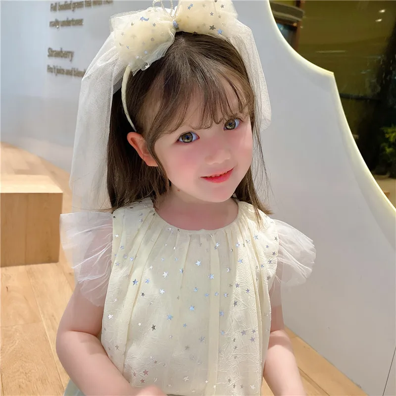 女の子のためのプリンセス韓国の王冠,ヘッドバンド,スカーフ,弓,花,パーティー,結婚式,アクセサリー