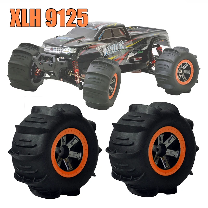 4PCS Sand Snow Tire Wheels For Wltoys 104009,104001,XLH 9125 RC Car 1/10 Upgrade Accessories Parts