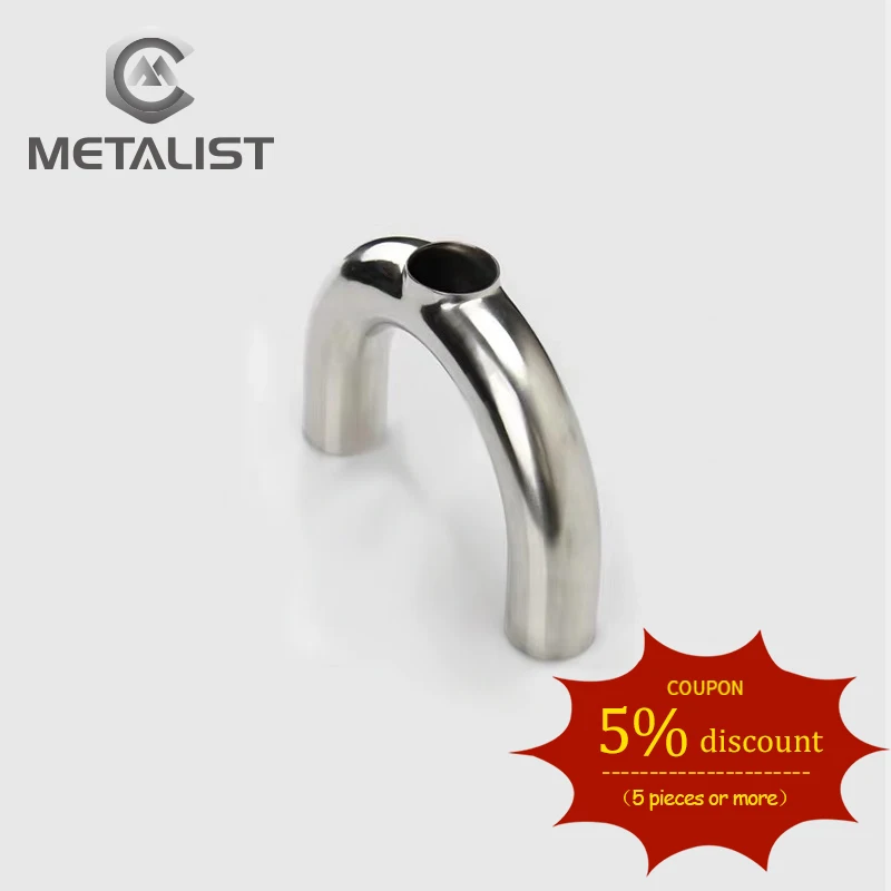 

METALIST 3" Pipe OD 76MM Sanitary 3 Way U-tube Weld Type SS304 Stainless Steel Pipe Fitting