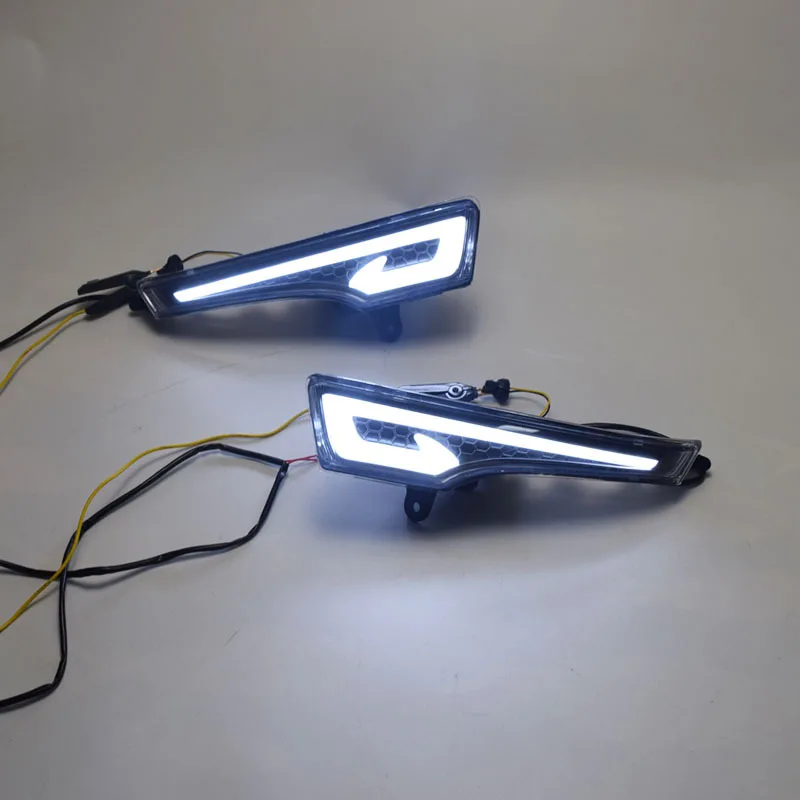 1Pair Car LED DRL Daytime Running Lights for Nissan Altima Teana 2013 2014 2015 Lamp Bumper Fog light Lamp cover Styling Driving