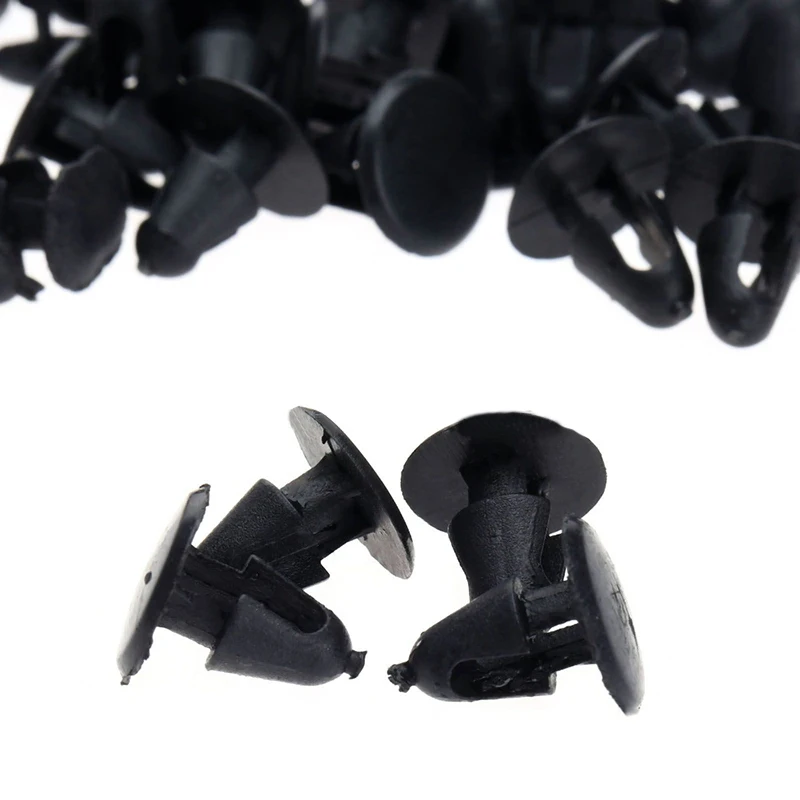 50pcs/set Car Fastener 5mm Dia Hole Push Auto Door Trim Panel Clip Retainer Interior Accessories For Toyota