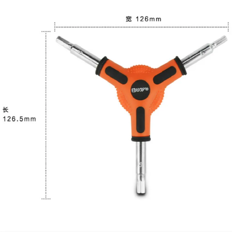 High quality Portable 4/5/6mm 3 Way Y-Shaped Hex Key Wrench Spanner Repair Tool For Bicycle MTB Mountain Bike Road Cycling