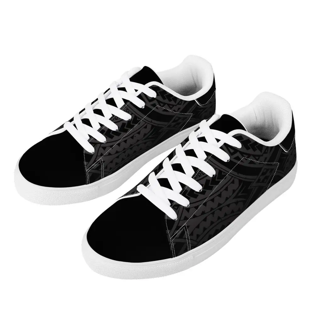 Zwart Polynesische Samoa Tribal Sia Platte Sneaker Samoa Logo Afdrukken Custom Mode Lopen Sportschoenen Licht Vrouwen Loopschoenen