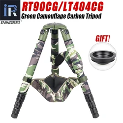 INNOREL RT90CG Camouflage Carbon Fiber Tripod 40mm Professional Birdwatching Heavy Duty Camera Stand 40kg Load for DSLR Cameras