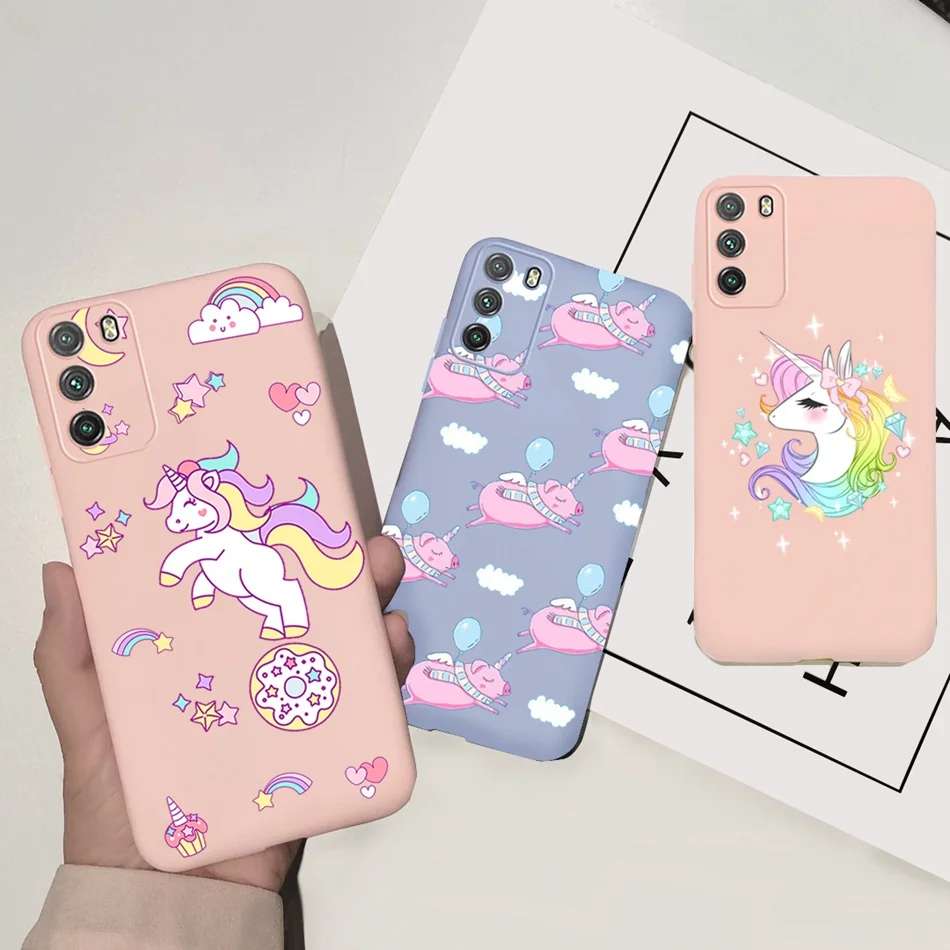 Poco M3 Cute Cartoon Unicorn Soft Case For Xiaomi Poco M3 X2 X3 NFC F2 Pro Candy TPU Silicone Phone Back Cover Funda Shell Bags