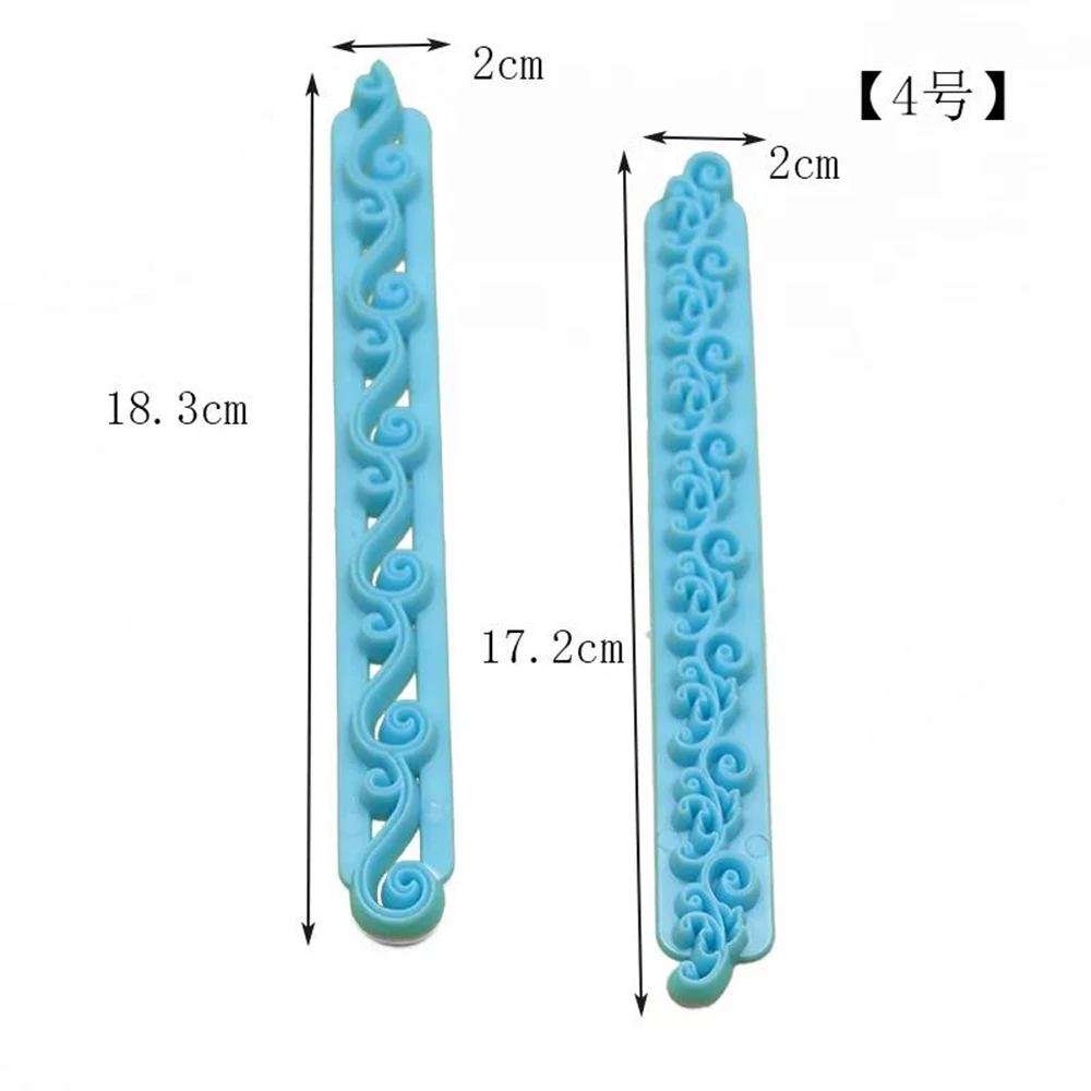 2pcs Plastic Lace Trim Embossing Strip Clay Texture Stamp Ceramic Pottery Polymer Clay Tools Modeling Art Supplies