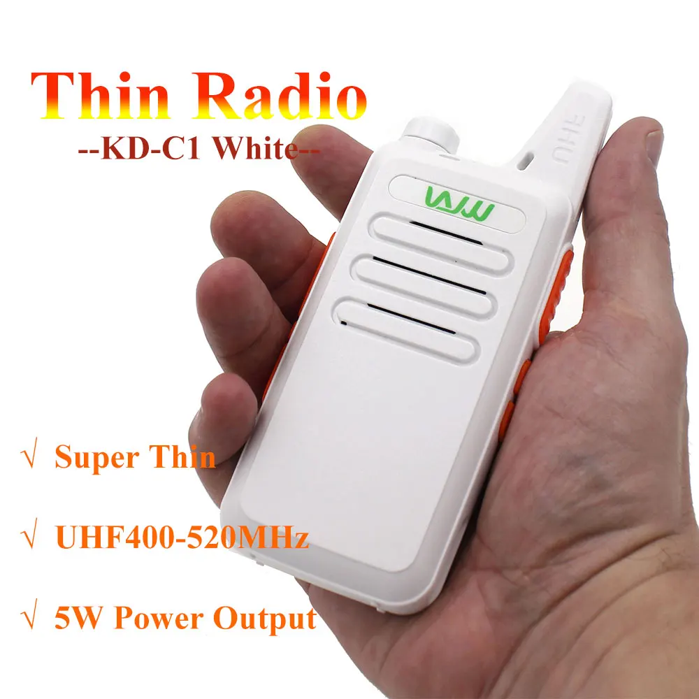 4PCS WLN KD-C1 Mini Tragbare Radio UHF 400-520MHz 5W walkie talkie 16 Kanal UHF Transceiver