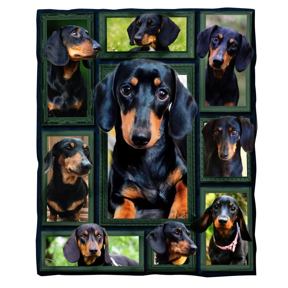 Rottweiler Fleece Blanket 3D full printed Wearable Blanket Adults/kids Fleece Blanket Sherpa Blanket  Drop Shippng