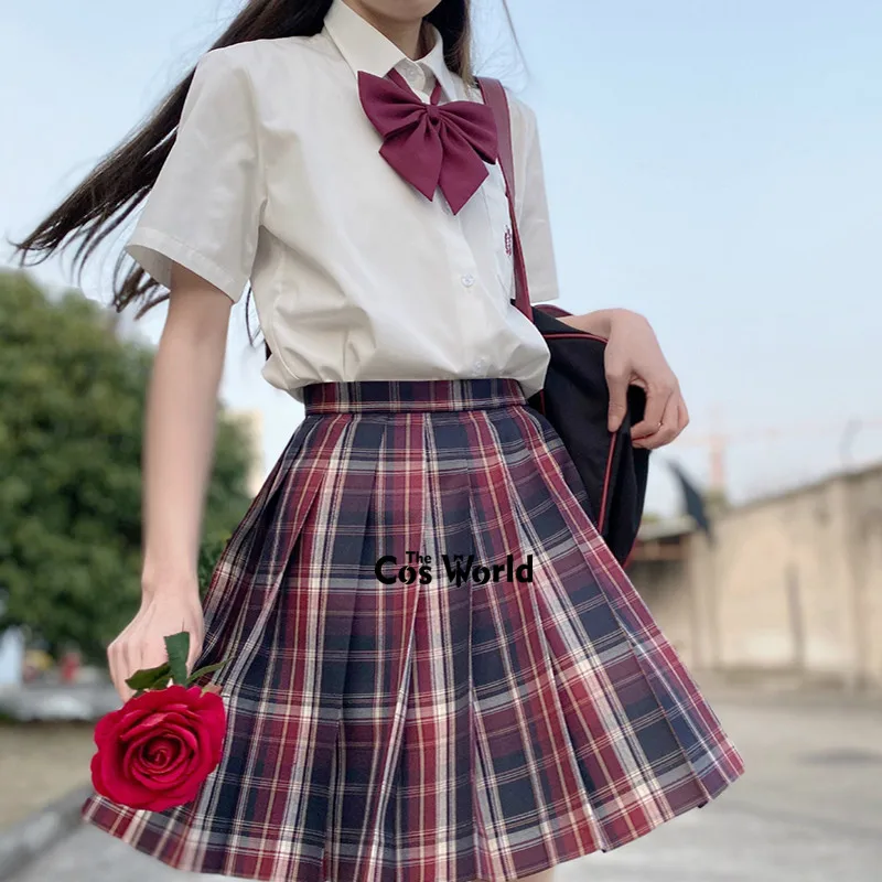 [Álgebra lineal] faldas plisadas de cintura alta para niña, vestido a cuadros para mujer, uniforme escolar JK, ropa para estudiantes