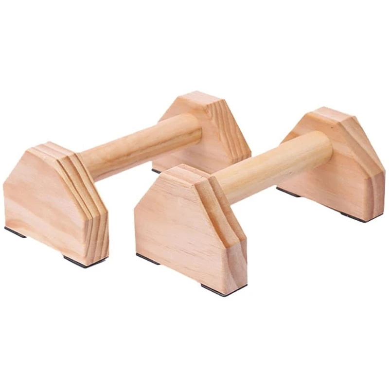 2024 New Push-ups Stands Fitness Equipment Pectoral Muscle Training Wooden Handle Non-Slip Push Up Bracket Push up Exercise Tool