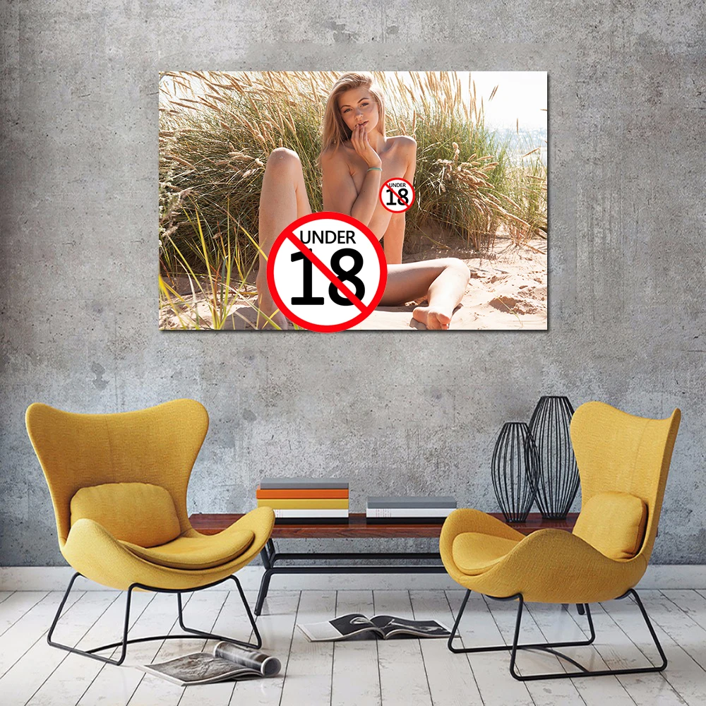 Wall Art Poster and Prints Beautiful Blonde Girl Sexy Body Photo Canvas Painting Wall Picture For Living Room Decor