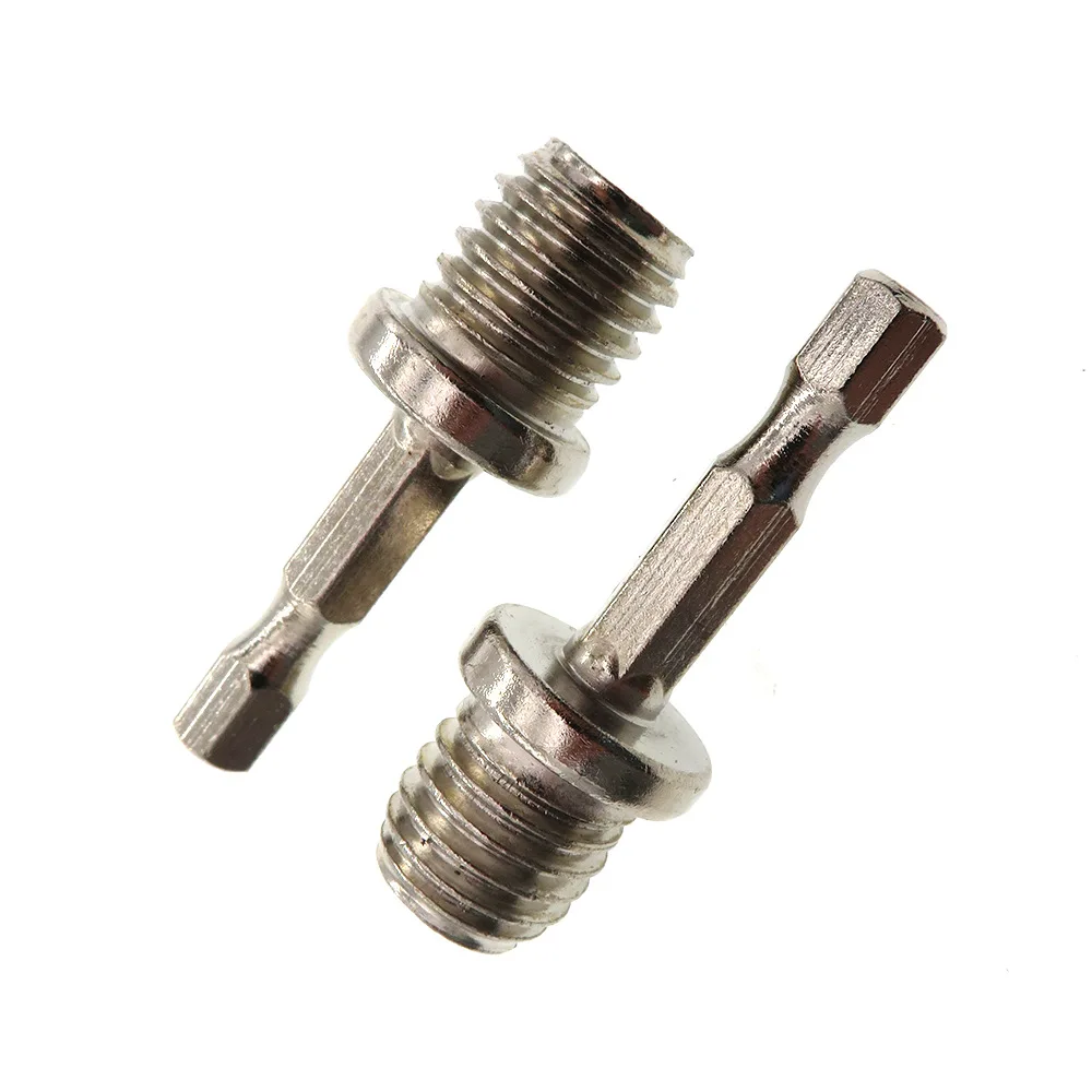 2 Chiếc 14Mm 1/4 Chuôi Lục Giác Cần Adapter Khoan Chuck M14 Đánh Bóng Đĩa Kết Nối Lục Giác Thanh Kết Nối