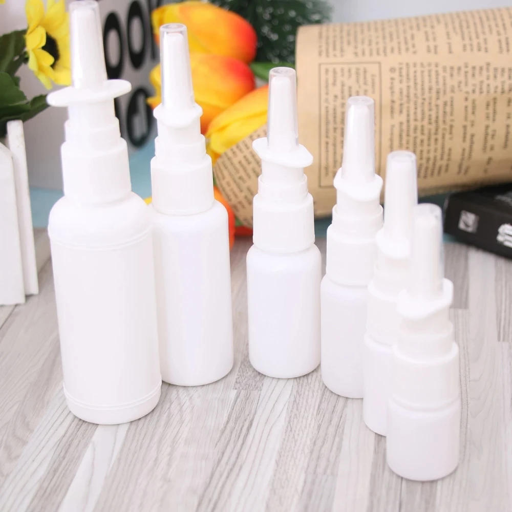 1pc Empty Nasal Spray Bottle Direct Injection Sprayer PET Plastic Atomizer Cosmetic Spray Bottle 5ml/10ml/15ml/20ml/30ml/50ml