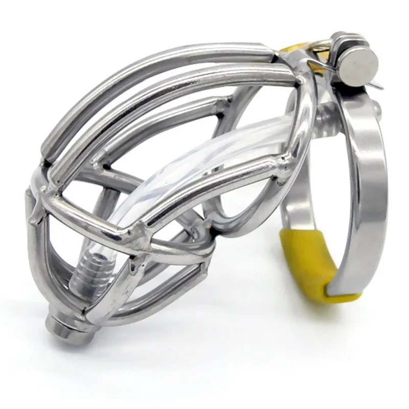 Stainless Steel Chastity Cage With Urethral Plug Catheter Metal Cock Ring Penis Lock Male Chastity Device Cbt Sex Toys For Men