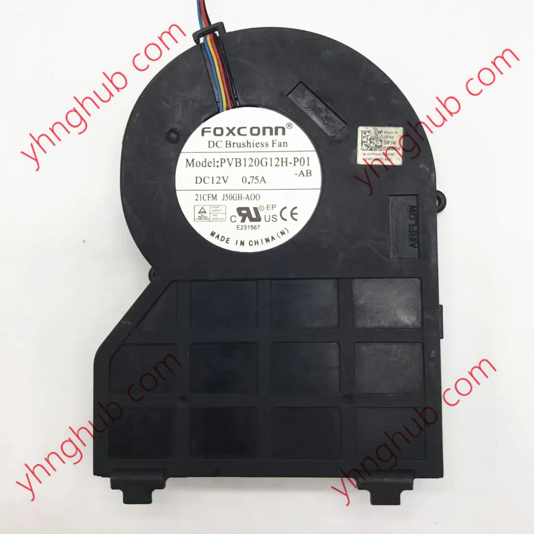 

Foxconn PVB120G12H-P01 AB DC 12V 0.75A 4-Wire Server Cooling Fan