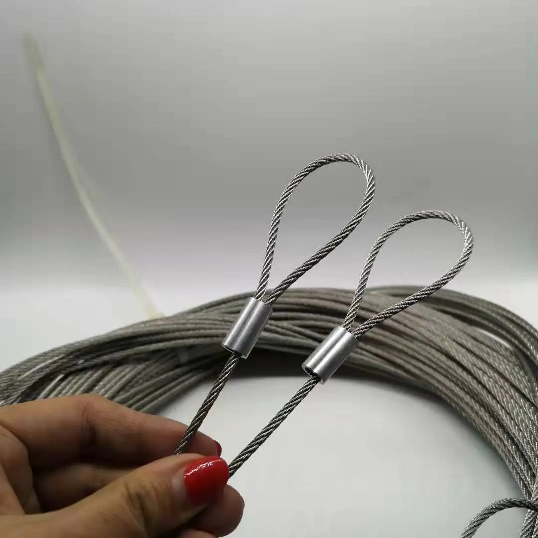 Revestimiento de PVC de 50M/100M, 1,5mm/2mm, construcción de 7X7, cuerda de alambre de acero inoxidable 304, Cable de elevación de pesca más suave