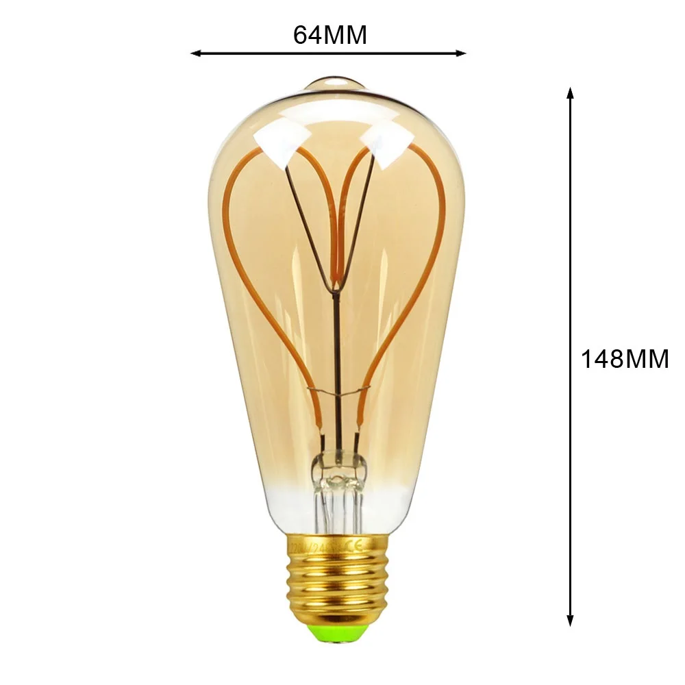 Iwhd Gloeilamp 4W Led Edison Gloeilamp Retro Lamp 220V 2700K ST64 A19 G80 G95 G125 Industriële decor Lampara Vintage Lamp Led