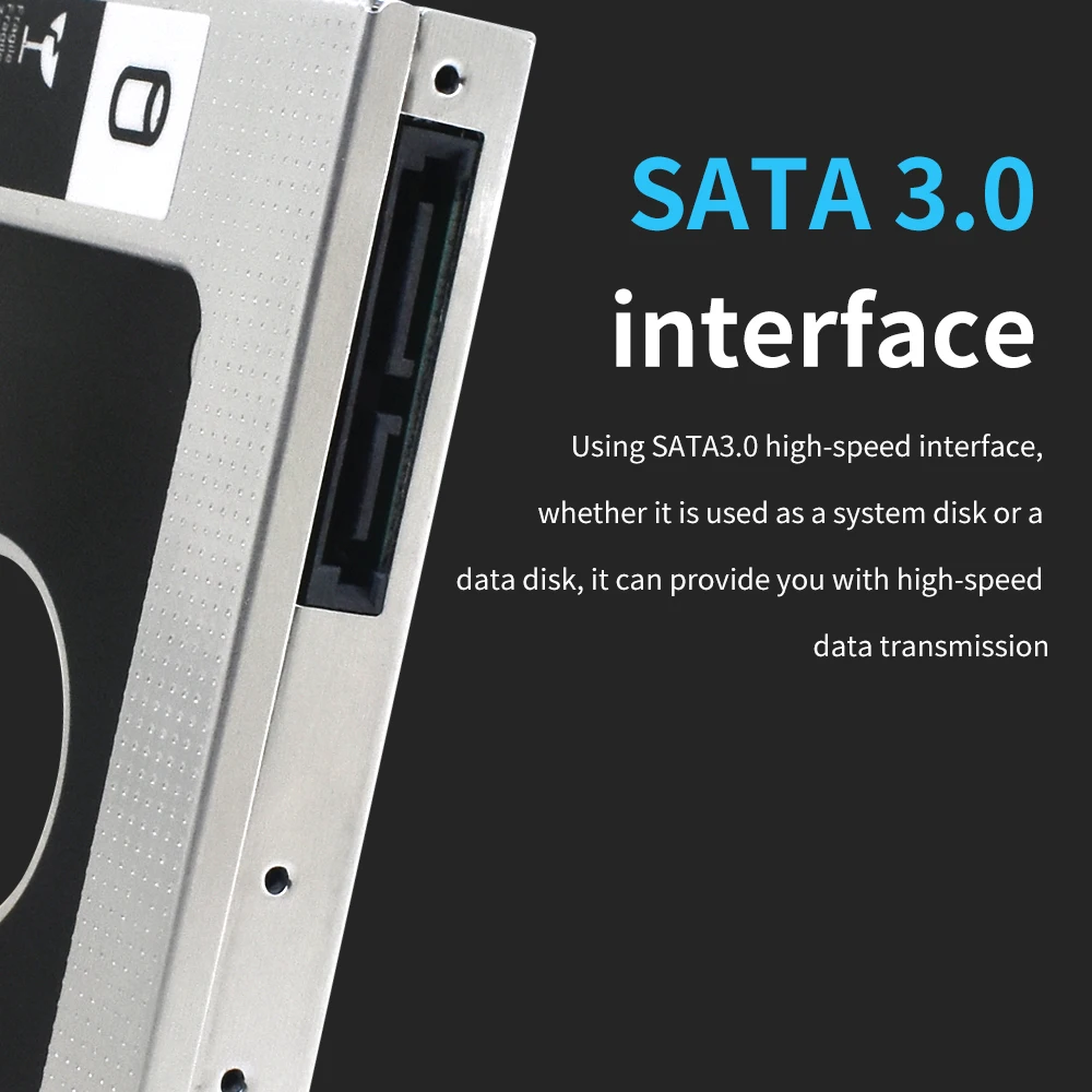 TISHRIC alluminio 2 ° HDD Caddy 9.5mm 12.7mm SATA 3.0 Optibay scatola per unità disco rigido custodia per adattatore DVD 2.5 SSD per Laptop