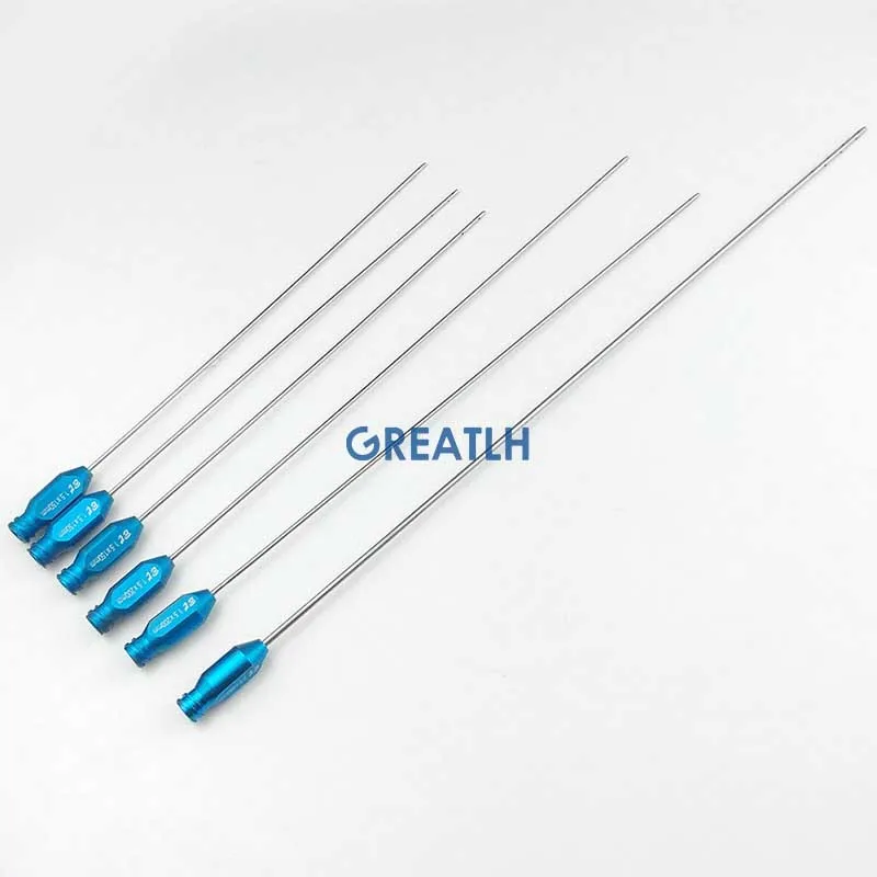 Titanium Liposuction Cannula Fat Transfer Needle Aspirator Six Hole/Ten Hole Fat Harvesting Cannula Plastic Surgical Instruments