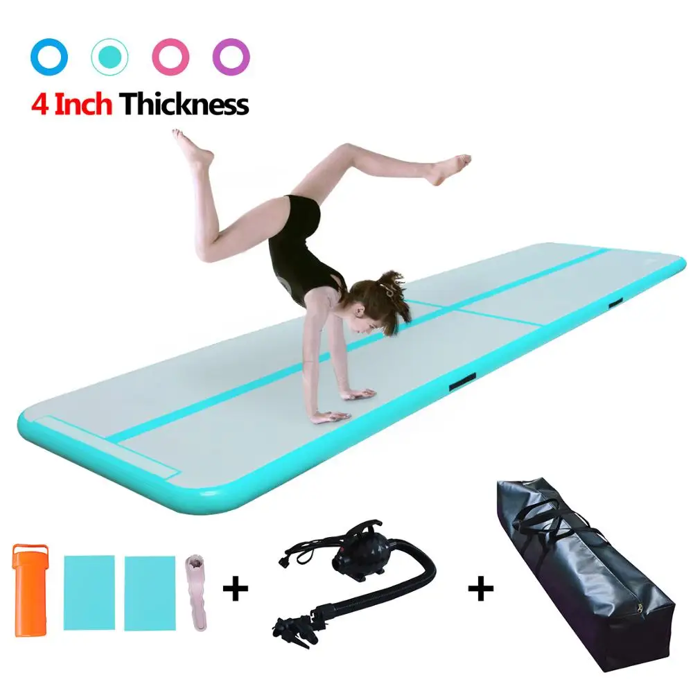 

Airtrack Tumbling Mat,length 10ft To 15 Ft Inflatable Gymnastics Air Track Mat Air Floor Mat+electric Pump Training/cheerleading