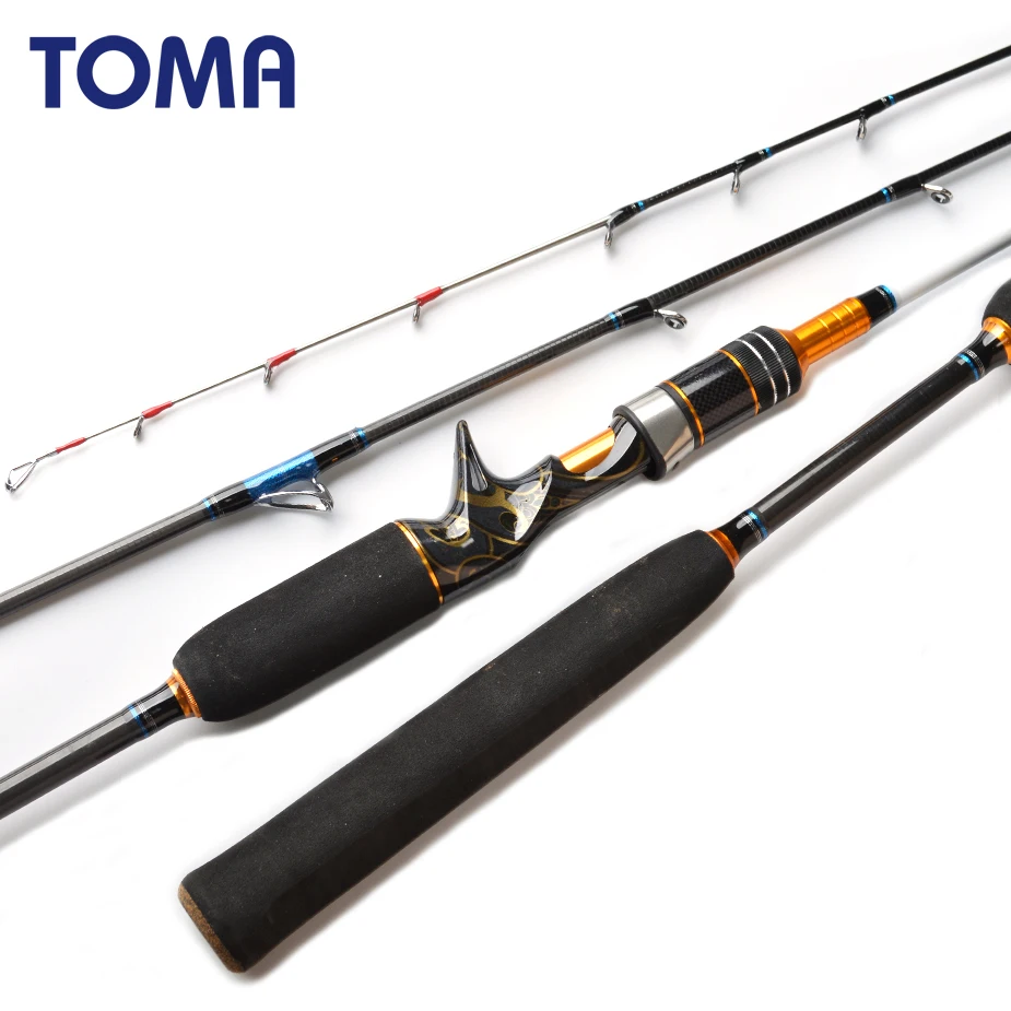 

TOMA Octopus Jigging Spinning Carbon Fishing Rod Baitcasting 1.8m 2.1m 2 Section MH Inshore Sea Boat Jig Fishing Rod Saltwater