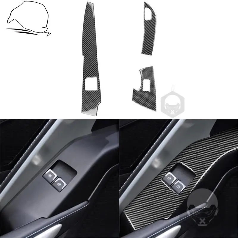 

Carbon Fiber Door Window Lift Switch Panel Sticker For Chevrolet Corvette C7 2014 2015 2016 2017 2018 2019 Interior Accessories