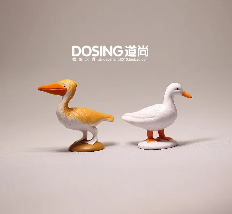 Miniature Small Animals Model Poultry White Duck Bird Pelican Fairy Garden Accessories Bonsai Decor Action Figure Figurines Toys