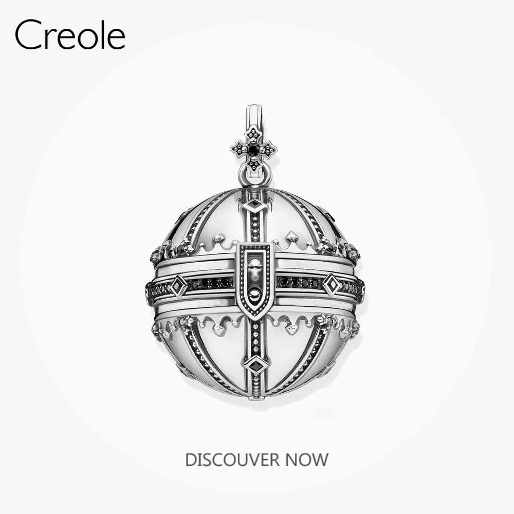 Pendant Royalty Orb Openable 925 Sterling Silver Fit Necklace 2021 Summer Brand New Vintage Jewelry Europe Bijoux For Men Women