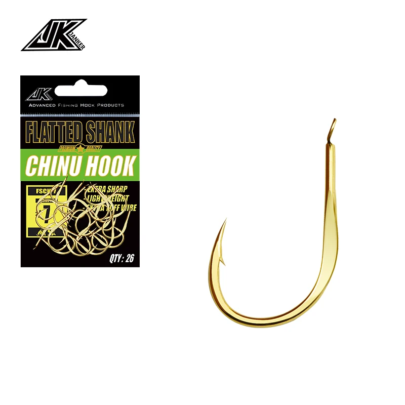 JK Extra Sharp Fish Hooks Golden Flat Chinu Hooks Small Bait Fishing Hooks Japan Iseama Fishing Items Fishhooks Accessories