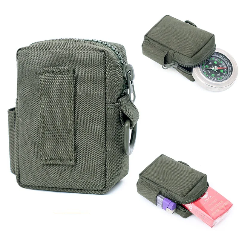 Tactical Nylon Molle Waist Bag EDC Belt Pouch Radio Walkie Talkie Holder Bag Magazine Pouch Hunting Utility Bag