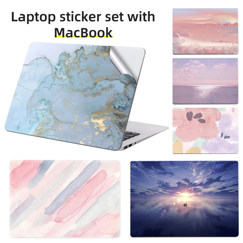 3-in-1 Laptop Sticker Skin For 2024 Macbook Air 13 15 M3 Pro 14 16 M3 Pro/Max Vinyl Sticker A2918 A2992 A2991 A3113 A3114