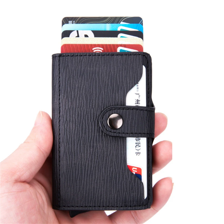 

RFID New Hasp Card Bag Antimagnetic Card Holder Men and Women Card Cover Card Box Coin Purse Mens Wallet Business Card Case