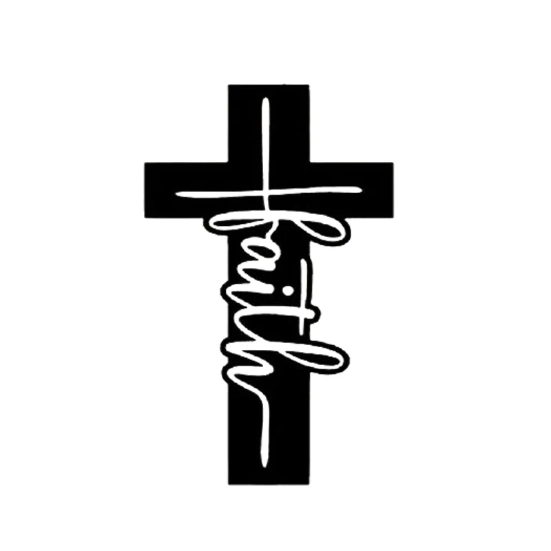 

16*10cm Cross Faith Pray Vinyl Sticker Decal Funny Car Window Bumper Novelty JDM Drift car stickers and decals funny