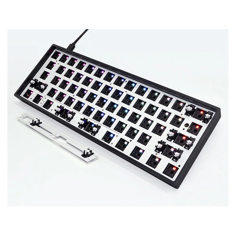 GK61 GK61x 60% Custom Mechanical Keyboard Rgb Switch Leds Hot Swapping Socket Powerful Software Type C Pcb Split Spacebar