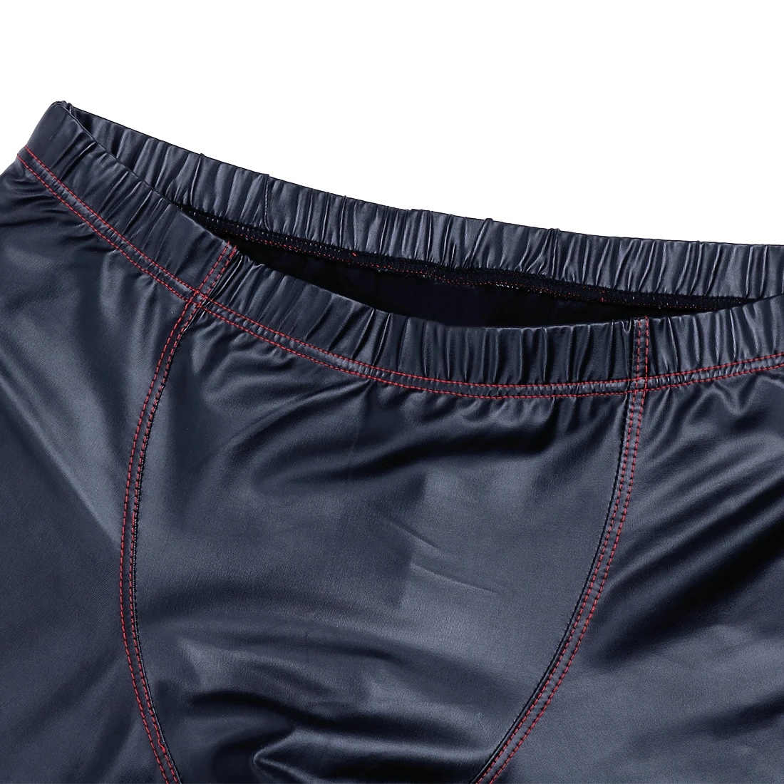 IEFiEL Modo di Alta Qualità Sexy Maschio Mens Del Cuoio Del Faux Metà di shorts Allenamento Calzamaglie Slim Cut shorts per Allenamento Moto Mens abbigliamento