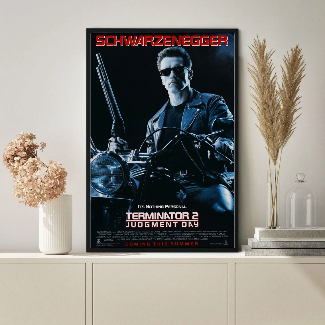 Terminator 2 Judgment Day Movie Poster Canvas Print Wall Painting Home Decoration ( No Frame )